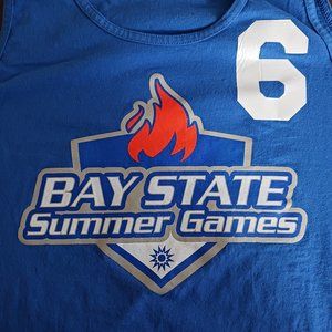 T Shirt Tank Top Bay State Massachusetts Summer Games Gildan Adult Size L Large